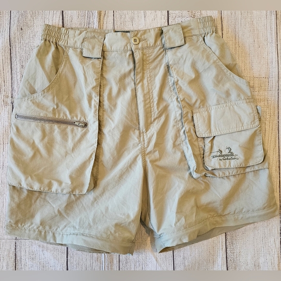 Cabelas Men's Size Medium Guidewear Cargo Style Shorts ☆No Zip Off Pant Legs☆ - Picture 1 of 9